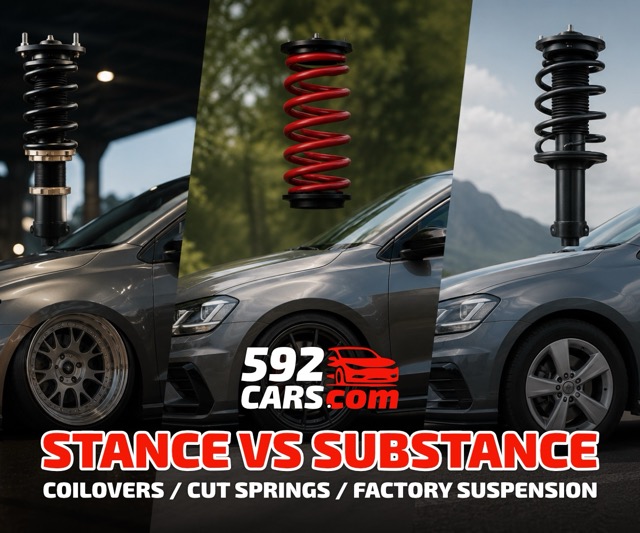 Stance vs. Substance: Coilovers vs. Cut Springs vs. Factory Suspension